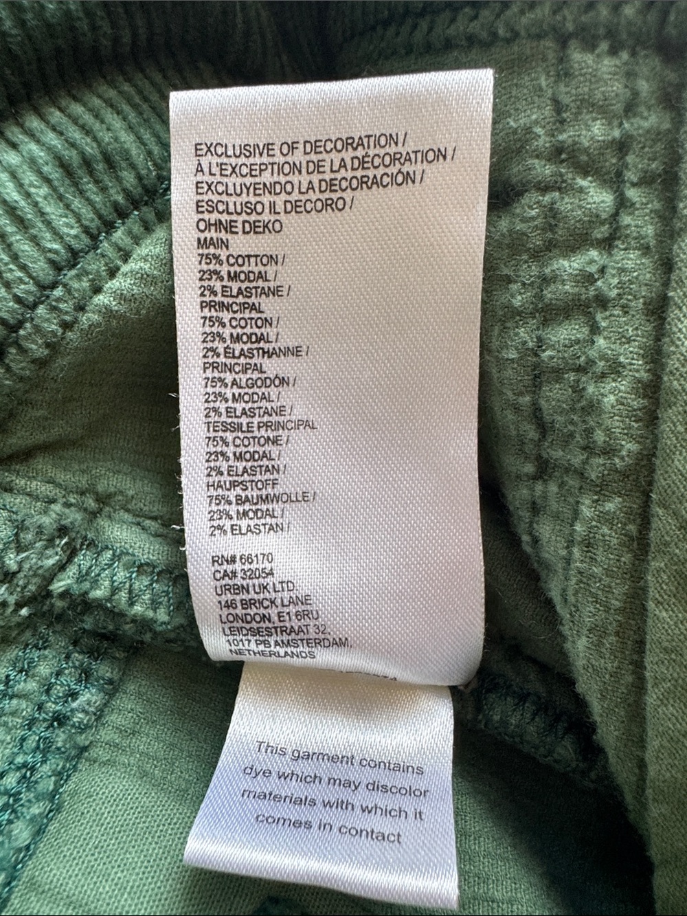 Anthropologie Pilcro The Low-Rise Icon Flare Corduroy Chop Pocket Green Size 25 - Picture 12 of 15